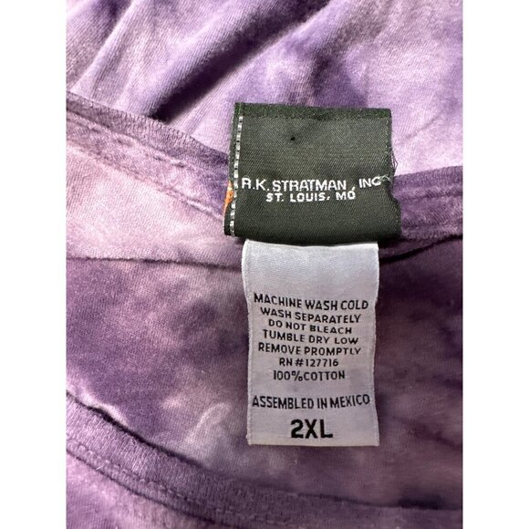 Harley Davidson Purple Tie Dye Double Sided Graphic Tee Size 2XL - Picture 8 of 9